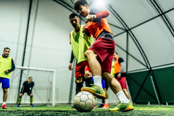 istock Soccer players in action 1383860580