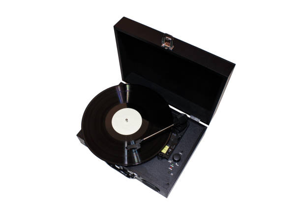 istock retro turntable isolated on white background. vinyl record produced in the USSR 1383863915