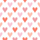 istock Wallpaper pink hearts seamless pattern 1383867470