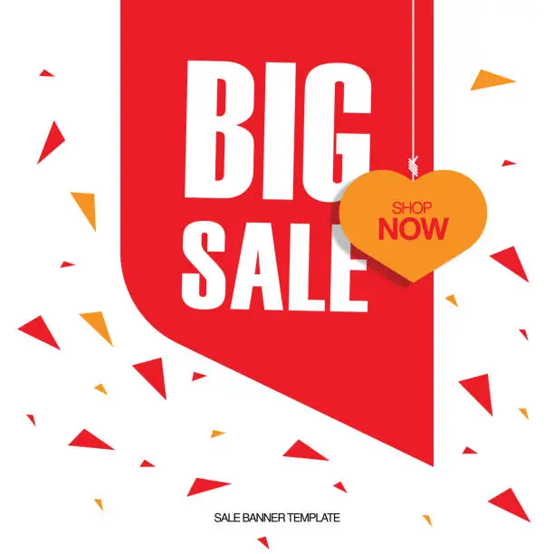 Vector illustration of Abstract big sale banner vector illustration. Price tag on background  stock illustration