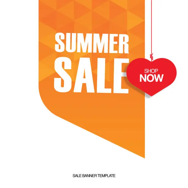 Vector illustration of Abstract summer sale banner vector illustration. Price tag on background  stock illustration