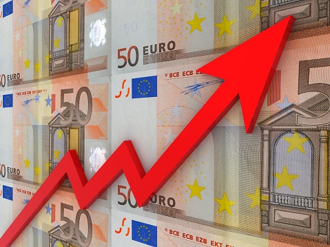 Euro money finance growth chart graph