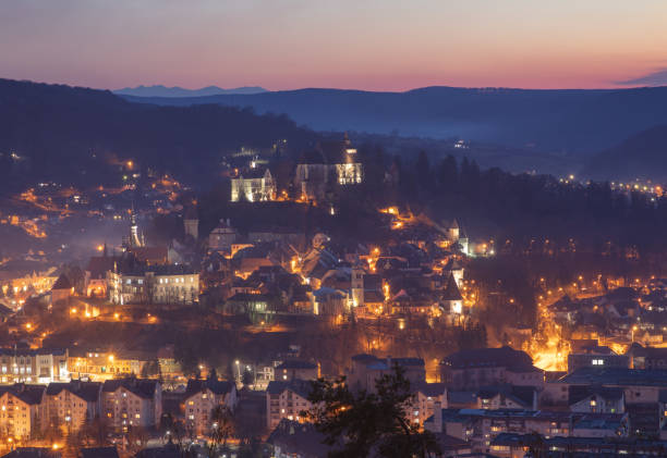 istock Sighisoara Citadel at sunset, Romania 1383888172