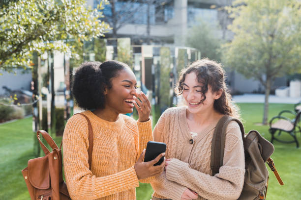 Girls laughing