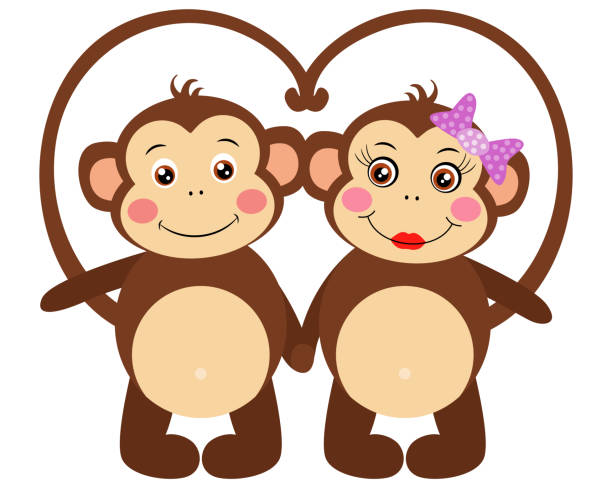 138 Two Monkeys Cartoon Illustrations & Clip Art - iStock