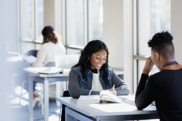 istock Young couple studying together 1383919243