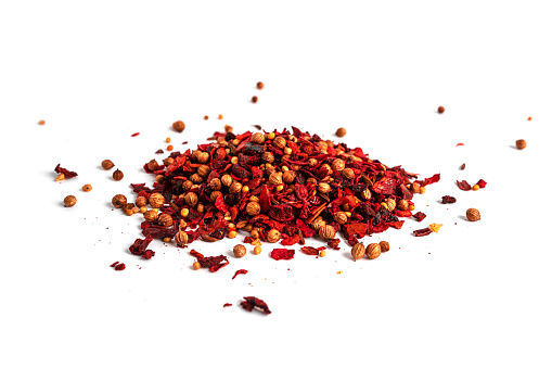 Red spices isolated on a white background. High quality photo