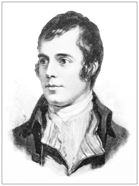 ilustraciones, imágenes clip art, dibujos animados e iconos de stock de fotografías de viaje antiguas de escocia: robert burns - robert burns