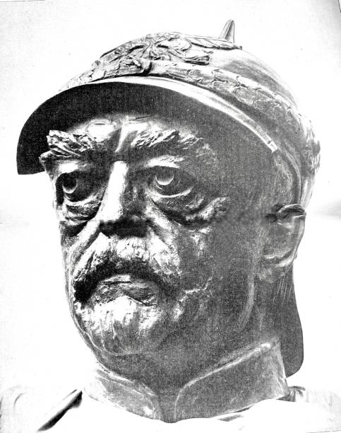 istock Otto von Bismarck portrait with prussian helmet 1383957937