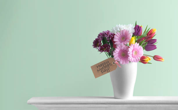 Mothers gift flowers stock photo