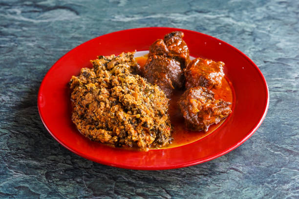 Egusi with goat meat