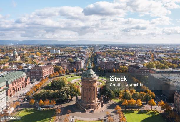 Cityscape Of Mannheim Germany Stock Photo - Download Image Now - Mannheim, Germany, Baden-Württemberg