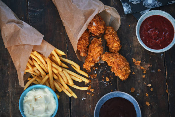 istock Crispy Fried Chicken with French Fries 1383966654