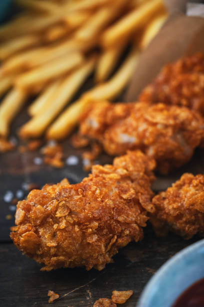 istock Crispy Fried Chicken with French Fries 1383966657