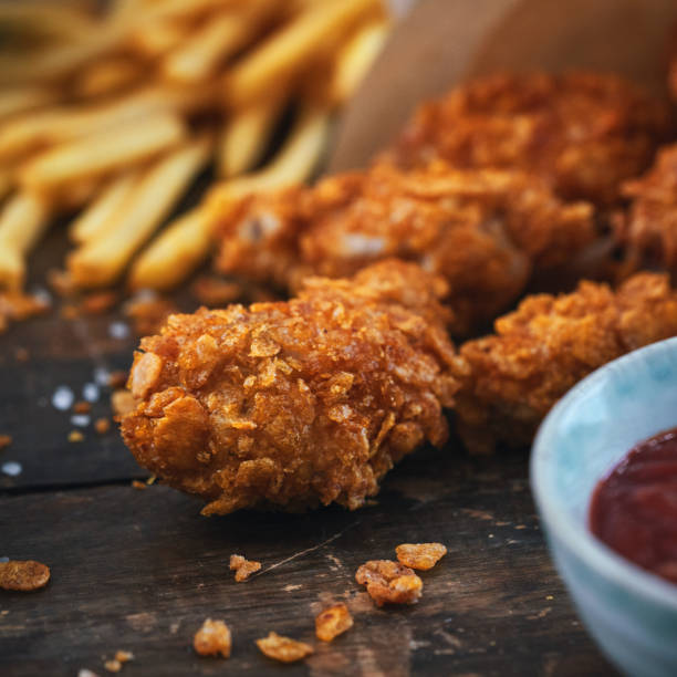 istock Crispy Fried Chicken with French Fries 1383966689