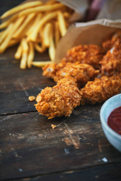 istock Crispy Fried Chicken with French Fries 1383966697