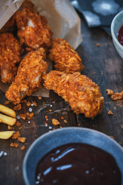 istock Crispy Fried Chicken with French Fries 1383966705