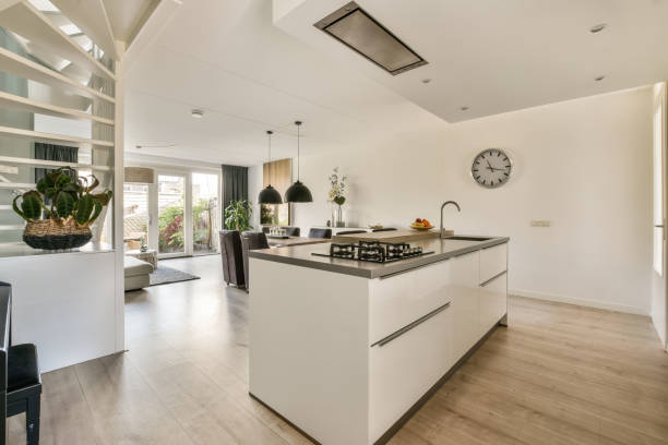 istock The interior of the house with open-plan 1383966818