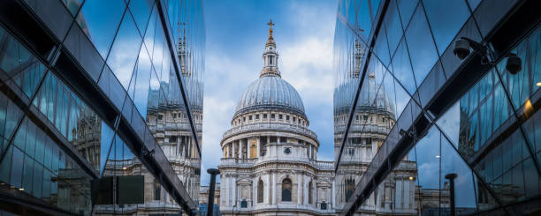istock London St Paul's Cathedral reflected between futuristic glass facade panorama 1383966859