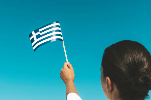 Greece Flag stock photo