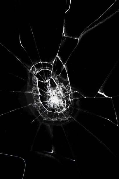 istock Texture broken glass with cracks. Abstract of cracked screen Smartphone from shock 1383970792