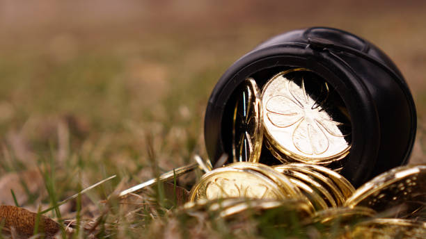 istock Pot of Gold Outside 1383970889