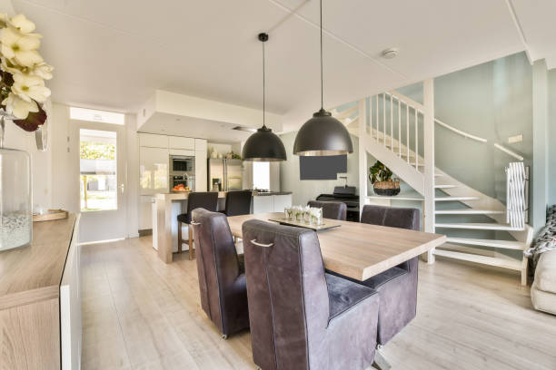 istock The interior of the house with open-plan 1383971275