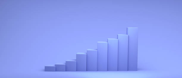 istock 3D render illustration of bar graph 1383978722
