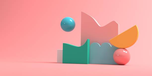 istock Abstract 3D render of geometric shapes 1383978742