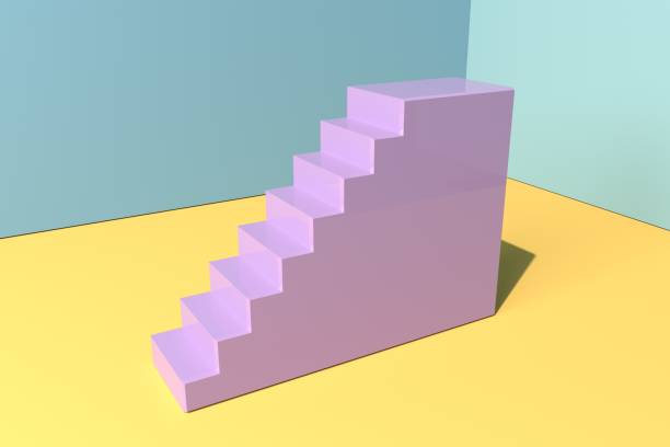 istock Stairs - Abstract minimal background 1383978787