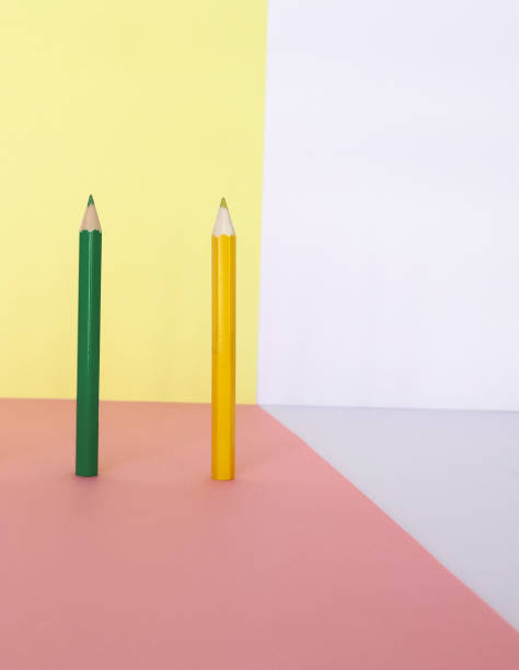 istock Green and yellow coloring pencils 1383978790