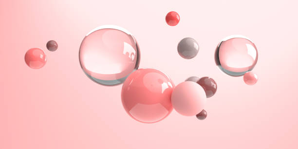 istock 3D render of floating different size of spheres 1383978874