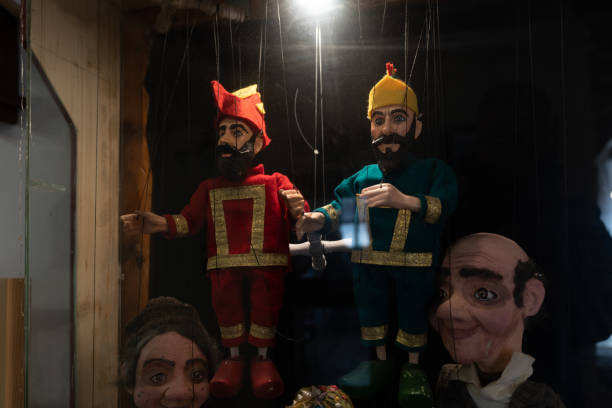 Shadow play characters performed in the Ottoman period Hacivat and Karagoz Ankara, Turkey - March 05 2022: Shadow play characters performed in the Ottoman period Hacivat and Karagoz hacivat karagoz stock pictures, royalty-free photos & images