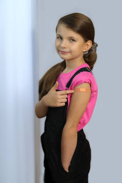 istock Little girl showing plaster 1383983643