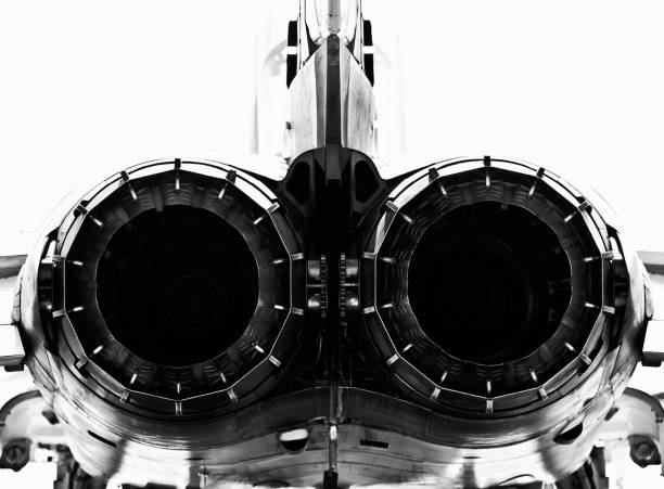 istock Tornado Fighter Jet Afterburner Monochrome 1383990277