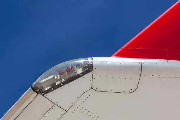 istock Directional Light on Wingtip of Aircraft 1383990288
