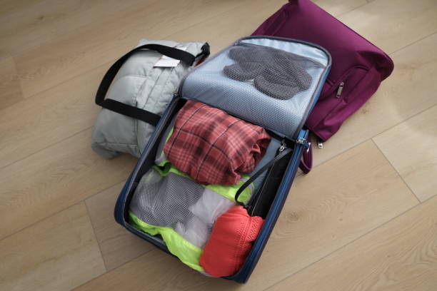 istock Suitcase and Tote Bags for Travel 1383996069