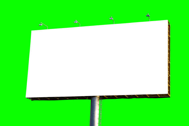 Blank billboard photo. Green screen background. Blank billboard photo. Green screen background banner commercial sign outdoors marketing stock pictures, royalty-free photos & images