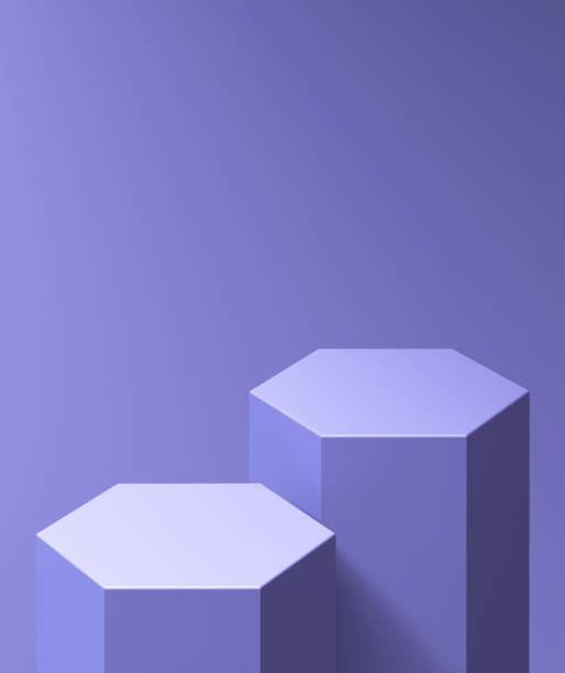 istock 3d product podium mockup with abstract background on violet background,3d render illustration,very peri trend color 2022 1384070386