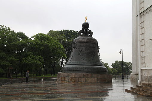 THE LARGEST BELL IN THE world lies on a pedestal located on the grounds of Moscow’s Kremlin. Cast in 1735 at the request of Empress Anna Ioanovna, a niece of Peter the Great, the great bell has suffered a long series of misfortunes.