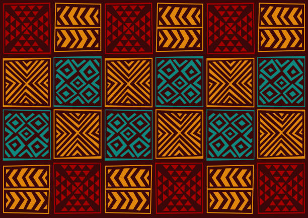 패턴 아트 부족 아파리칸 14 - thai motifs stock illustrations