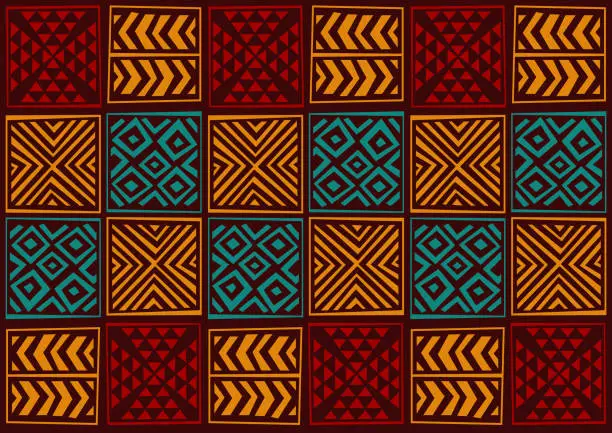 Vector illustration of pattern art tribal afarican 14