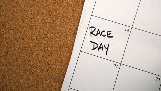 istock Race Day Marked on Calendar 1384109740