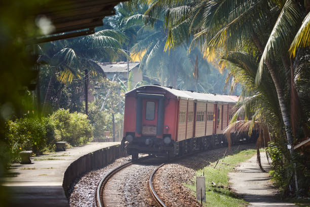 Railway in Sri Lanka stock photo