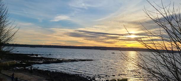 istock Sunset shot captured from Stanley Park 1384148194