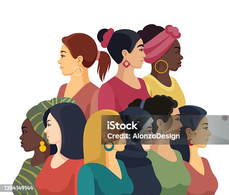 istock Multi-ethnic group of women. Femininity concept. 1384149144