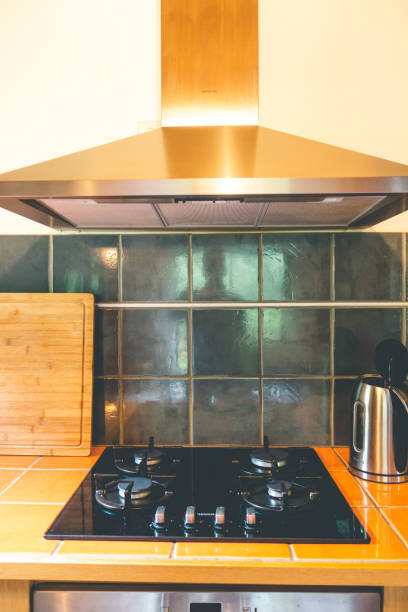 istock Extractor hood and gas stove 1384151237