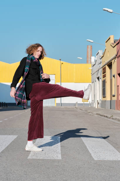 istock A model poses for the camera in an industrial area. 1384213621