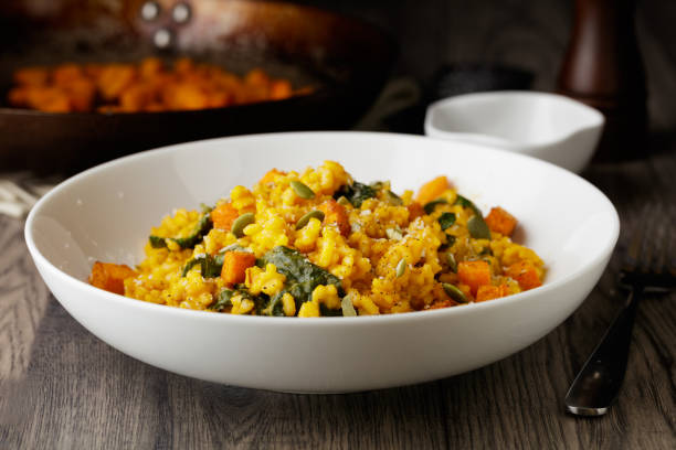 istock Healthy Vegan butternut squash risotto 1384218491