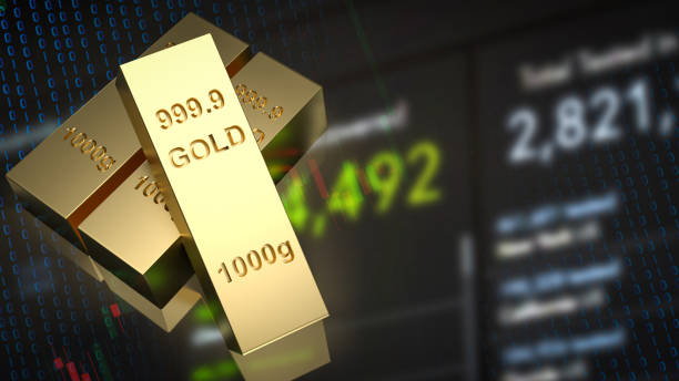 istock The gold bar and business background 3d rendering 1384230235